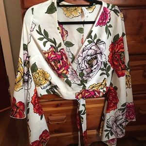 floral cropped top